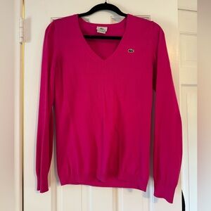 Hot pink Lacoste sweater